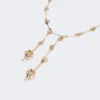 – collana lunga con doppio ciondolo, oro – collana lunga con doppio ciondolo, oro