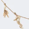 Collana metallica “Abissi” con strass, oro Collana metallica “Abissi” con strass, oro