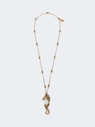 Collana metallica con ciondolo a spilla, oro Collana metallica con ciondolo a spilla, oro