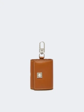 Custodia per auricolari in pelle, color ruggine