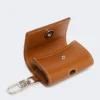 Custodia per auricolari in pelle, color ruggine Custodia per auricolari in pelle, color ruggine