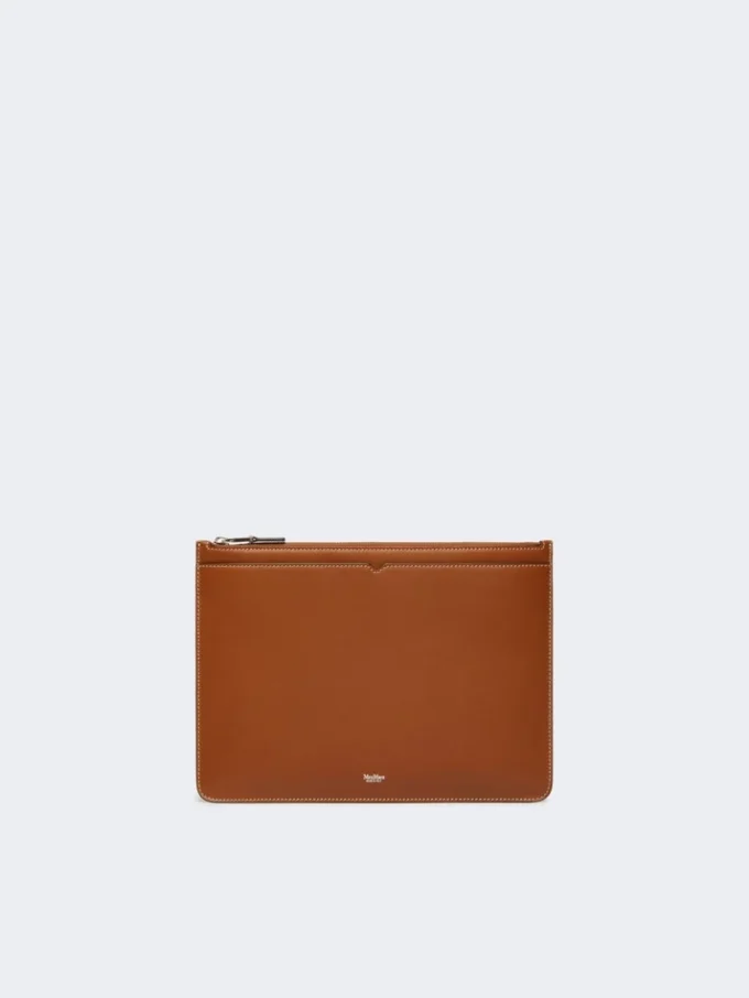 Custodia per tablet in pelle, marrone ambra