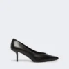 Décolleté in pelle liscia, nero Décolleté in pelle liscia, nero