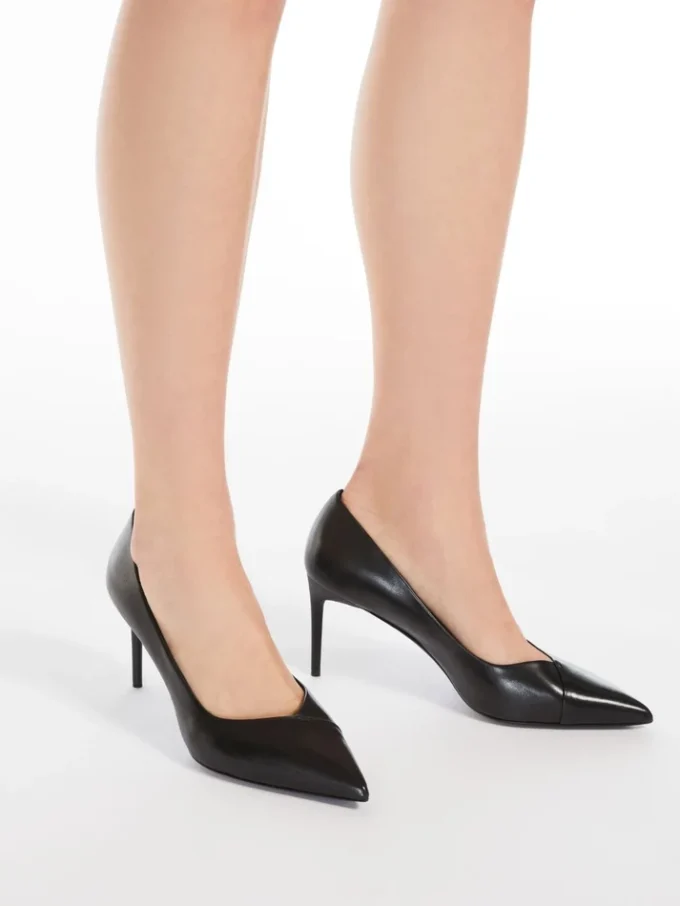 Décolleté in pelle nappa, nero Décolleté in pelle nappa, nero