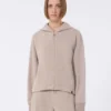 Felpa in jersey di cashmere e lana, beige Felpa in jersey di cashmere e lana, beige