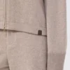 Felpa in jersey di cashmere e lana, beige Felpa in jersey di cashmere e lana, beige