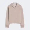 Felpa in jersey di cashmere e lana, beige Felpa in jersey di cashmere e lana, beige