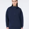 Felpa lunga in jersey scuba, blu navy Felpa lunga in jersey scuba, blu navy
