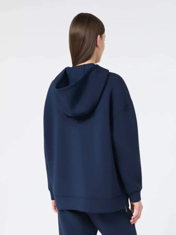 Felpa lunga in jersey scuba, blu navy Felpa lunga in jersey scuba, blu navy