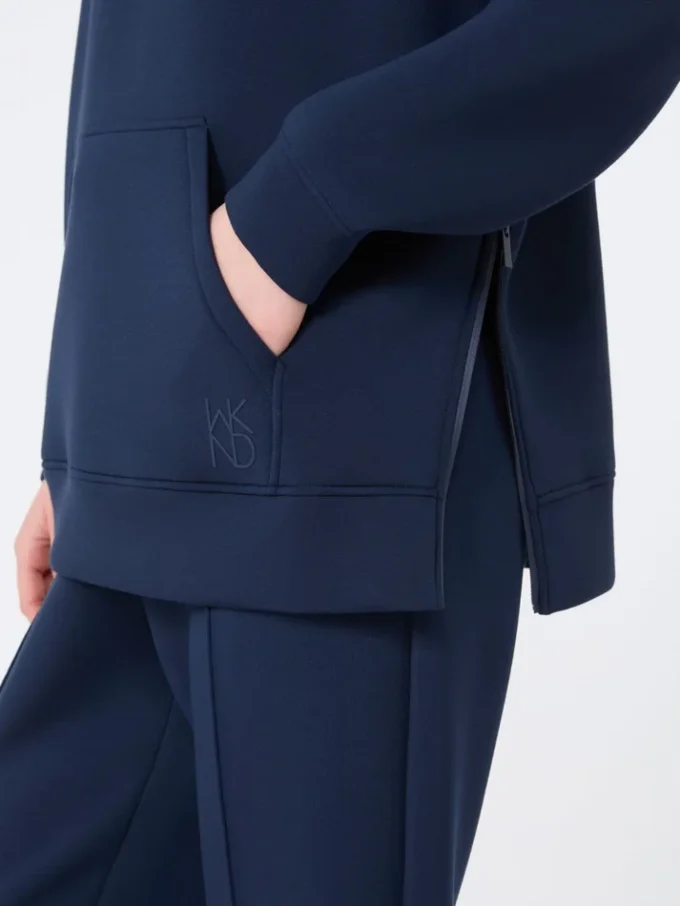 Felpa lunga in jersey scuba, blu navy Felpa lunga in jersey scuba, blu navy