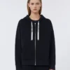 Felpa tecnica in jersey con zip, blu oltremare Felpa tecnica in jersey con zip, blu oltremare
