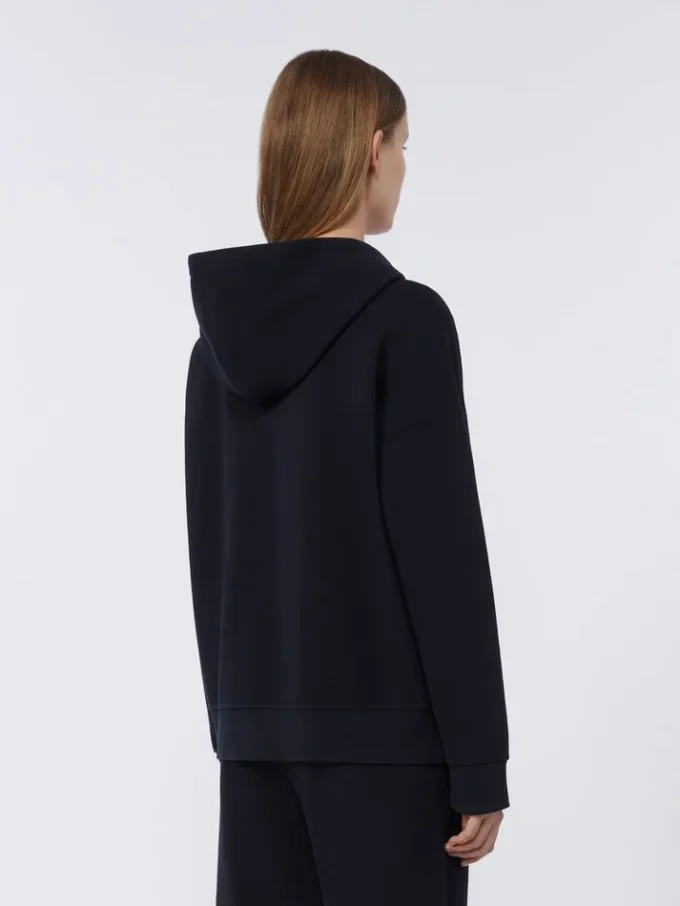 Felpa tecnica in jersey con zip, blu oltremare Felpa tecnica in jersey con zip, blu oltremare