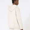Felpa tecnica in jersey con zip, ecru Felpa tecnica in jersey con zip, ecru