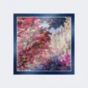 Foulard in seta stampata, blu notte