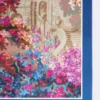 Foulard in seta stampata, blu notte