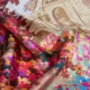 Foulard in seta stampata, blu notte