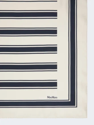 Foulard in seta stampato, blu oltremare