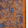 Foulard in seta stampato, color nocciola