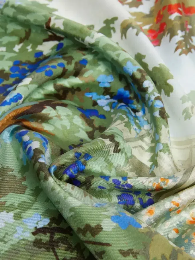 Foulard in seta stampato, rosa antico Foulard in seta stampato, rosa antico