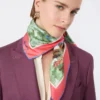 Foulard in seta stampato, rosa antico Foulard in seta stampato, rosa antico