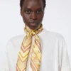 Foulard in seta stampato, verde