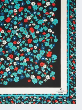 Foulard in twill di seta fantasia, avorio