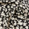 Foulard in twill di seta fantasia, nero