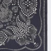 Foulard quadrato in seta stampata, blu notte Foulard quadrato in seta stampata, blu notte