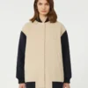 Giacca bomber in lana Double Face, color sabbia Giacca bomber in lana Double Face, color sabbia