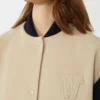 Giacca bomber in lana Double Face, color sabbia Giacca bomber in lana Double Face, color sabbia