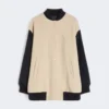 Giacca bomber in lana Double Face, color sabbia Giacca bomber in lana Double Face, color sabbia