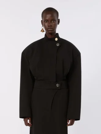 Giacca bomber oversize in cotone, nera