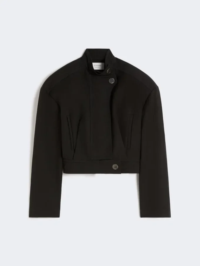 Giacca bomber oversize in cotone, nera