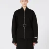 Giacca bomber oversize in lana, nera Giacca bomber oversize in lana, nera