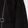 Giacca bomber oversize in lana, nera Giacca bomber oversize in lana, nera