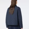 Giacca corta imbottita in tessuto idrorepellente, blu navy