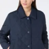 Giacca corta imbottita in tessuto idrorepellente, blu navy