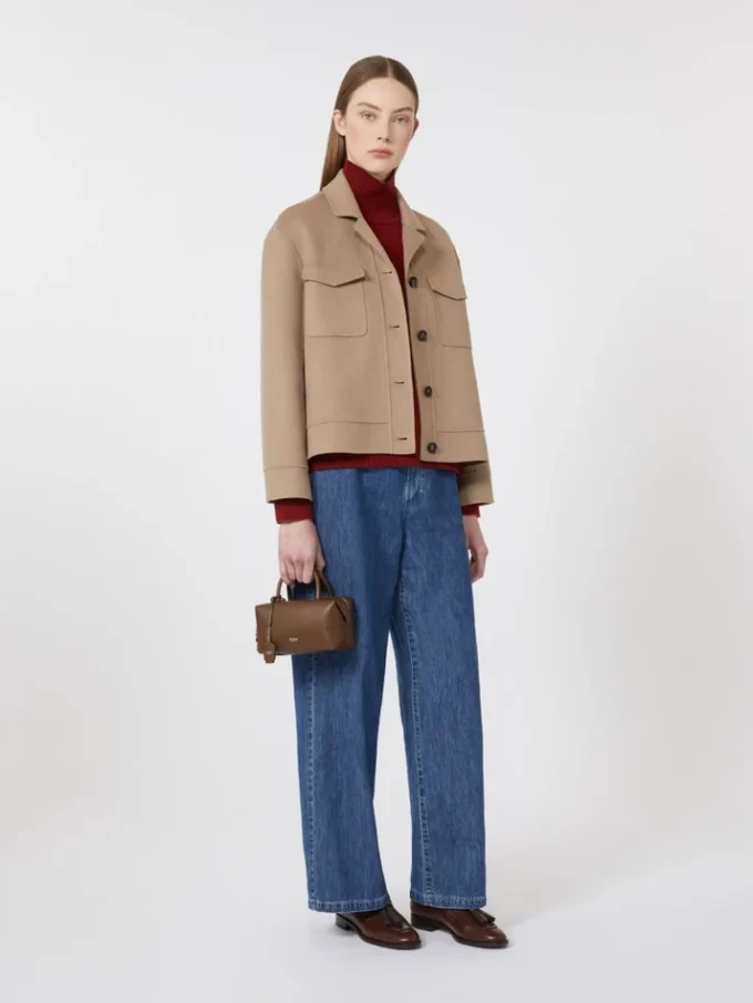 Giacca corta in lana, beige Giacca corta in lana, beige