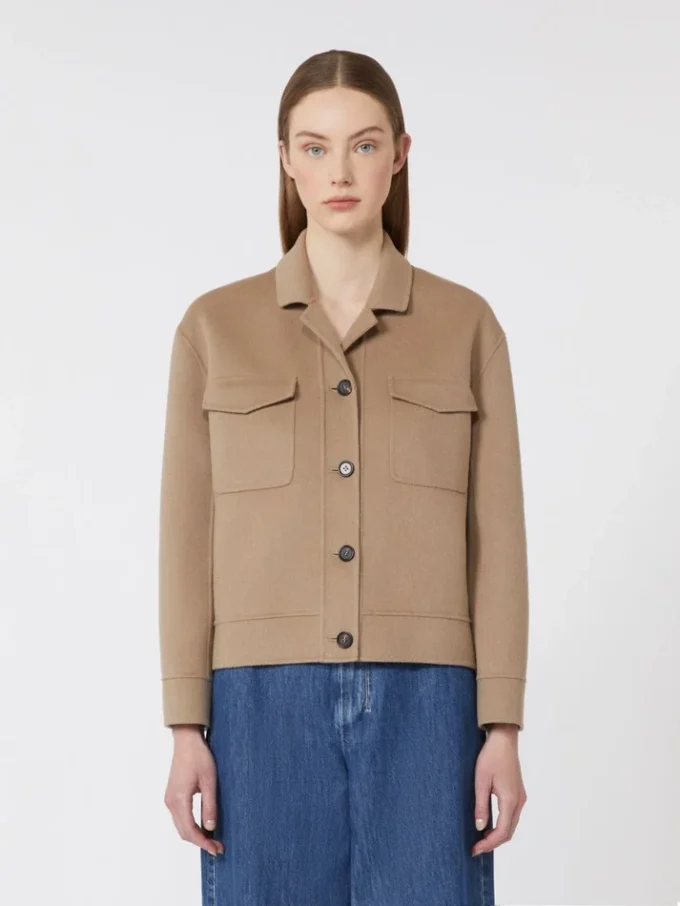 Giacca corta in lana, beige Giacca corta in lana, beige