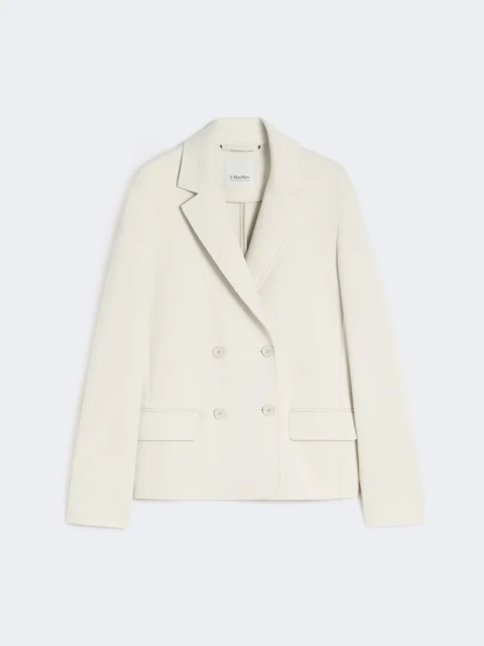 Giacca doppiopetto in jersey scuba, beige Giacca doppiopetto in jersey scuba, beige