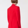 Giacca doppiopetto in lana elasticizzata, rossa Giacca doppiopetto in lana elasticizzata, rossa