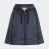 Giacca imbottita con cappuccio in tela idrorepellente, blu notte Giacca imbottita con cappuccio in tela idrorepellente, blu notte