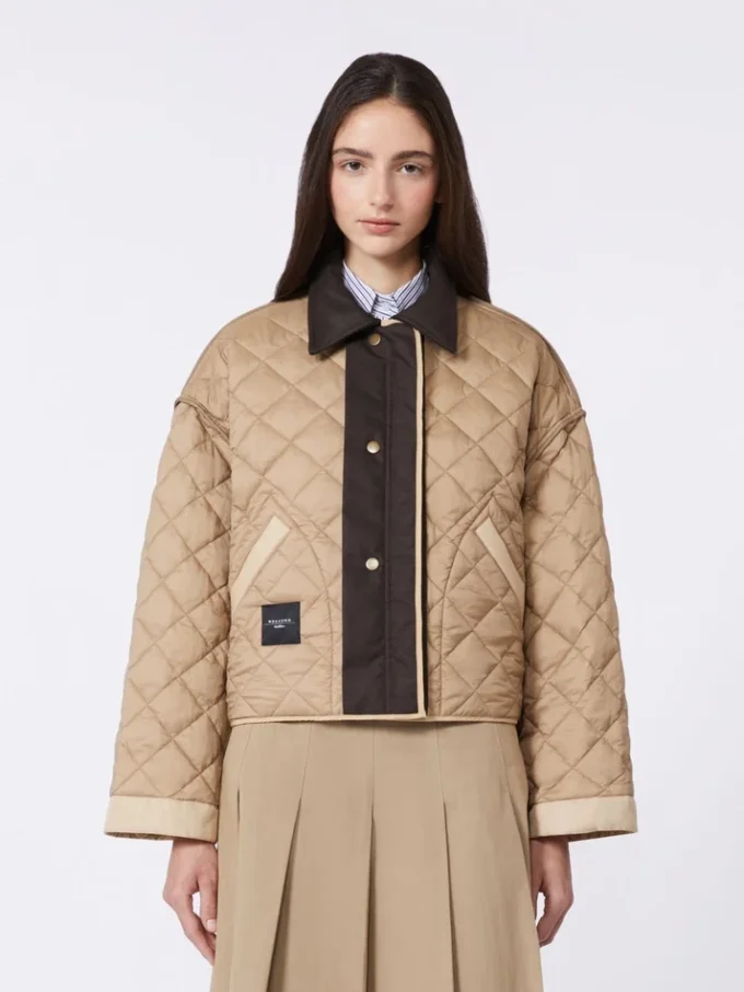 Giacca imbottita reversibile in tessuto idrorepellente, beige Giacca imbottita reversibile in tessuto idrorepellente, beige