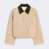 Giacca imbottita reversibile in tessuto idrorepellente, beige Giacca imbottita reversibile in tessuto idrorepellente, beige