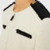 Giacca in cotone e lino a trama intrecciata, beige Giacca in cotone e lino a trama intrecciata, beige