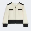 Giacca in cotone e lino a trama intrecciata, beige Giacca in cotone e lino a trama intrecciata, beige