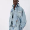Giacca in denim a due pezzi, blu notte Giacca in denim a due pezzi, blu notte