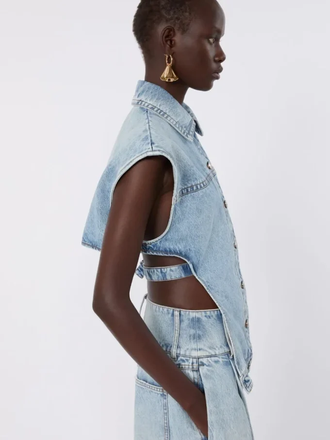 Giacca in denim a due pezzi, blu notte Giacca in denim a due pezzi, blu notte