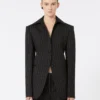 Giacca in gabardine elasticizzata slim fit, nera Giacca in gabardine elasticizzata slim fit, nera