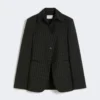 Giacca in gabardine elasticizzata slim fit, nera Giacca in gabardine elasticizzata slim fit, nera